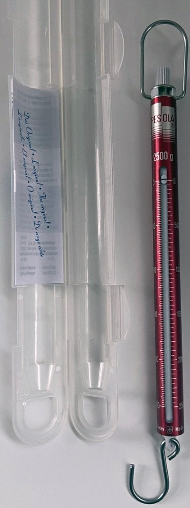 Zwitsere PESOLA Medio-lijn veerweger 2500g, met haak, Ophalen, Nieuw, Precisieweegschaal