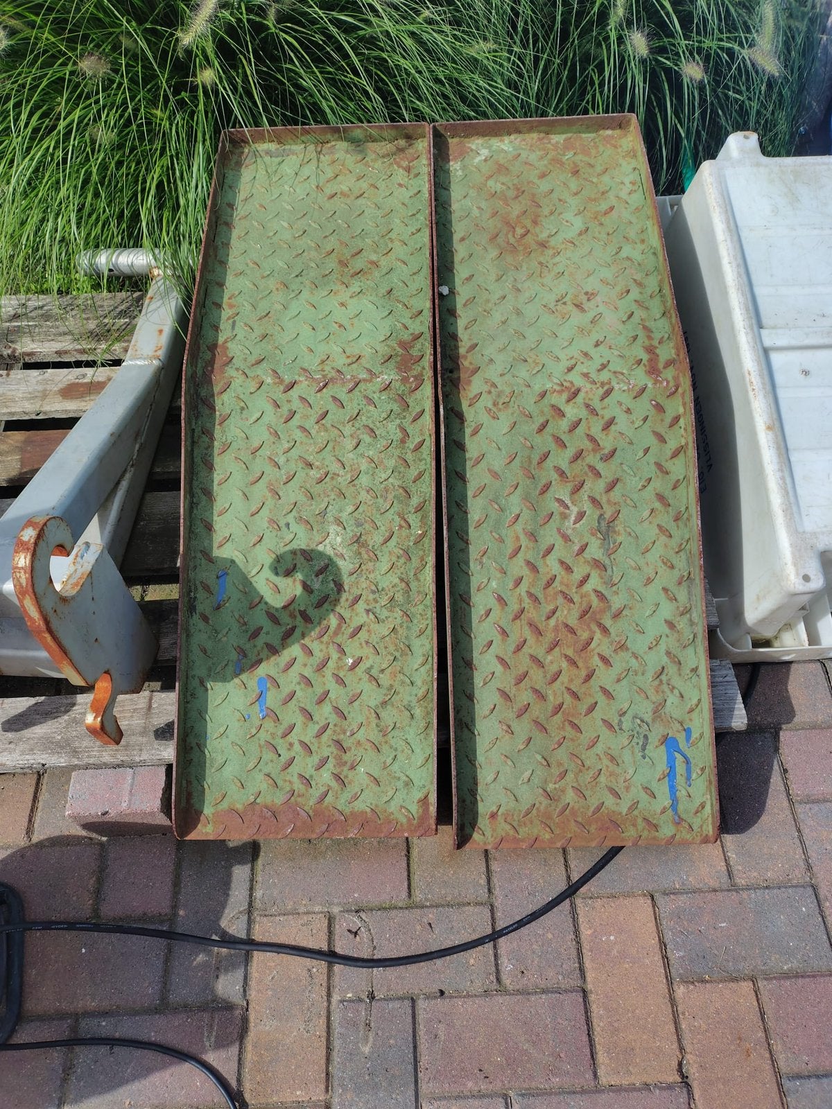 Oprijbokken. Voor auto, kleinere kraan, dumper etc, Auto diversen, Ophalen, Gebruikt
