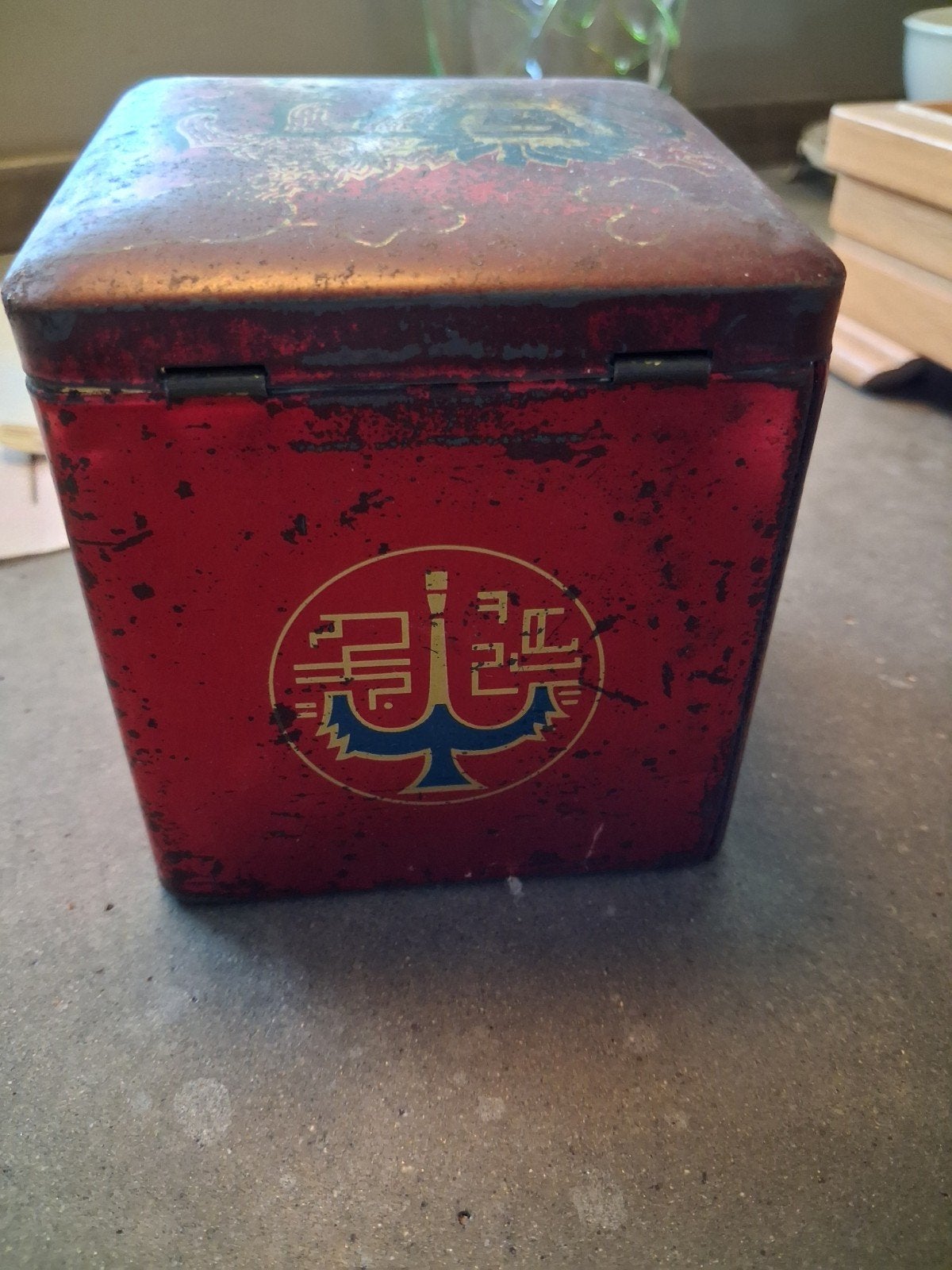 Vintage theebus met Chinese motieven, Ophalen of Verzenden