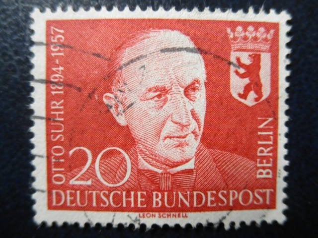 Postzegels Berlijn 1958 Otto Suhr - cw. 2,20., Ophalen of Verzenden, BRD, Gestempeld