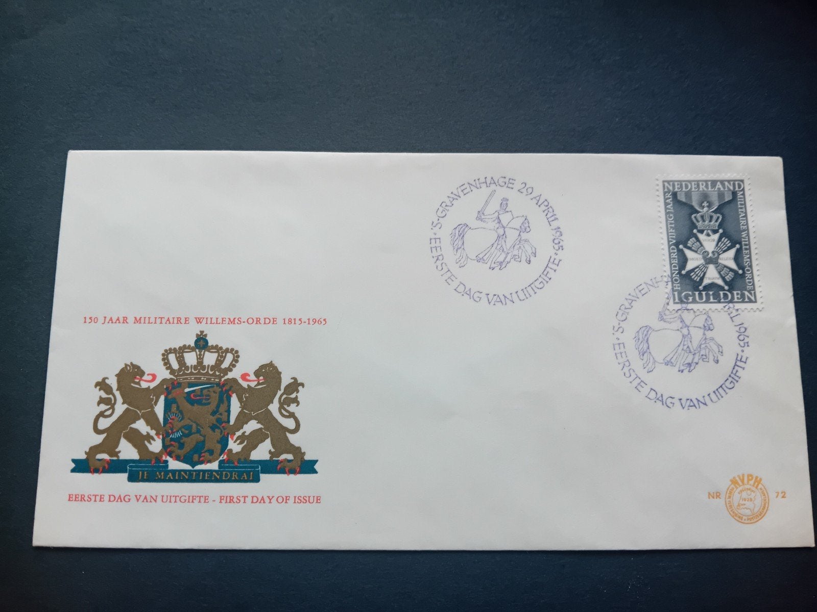 Eerste Dag Uitgifte Militaire Willems-Orde 1965, Postzegels en Munten, Ophalen of Verzenden, Nederland