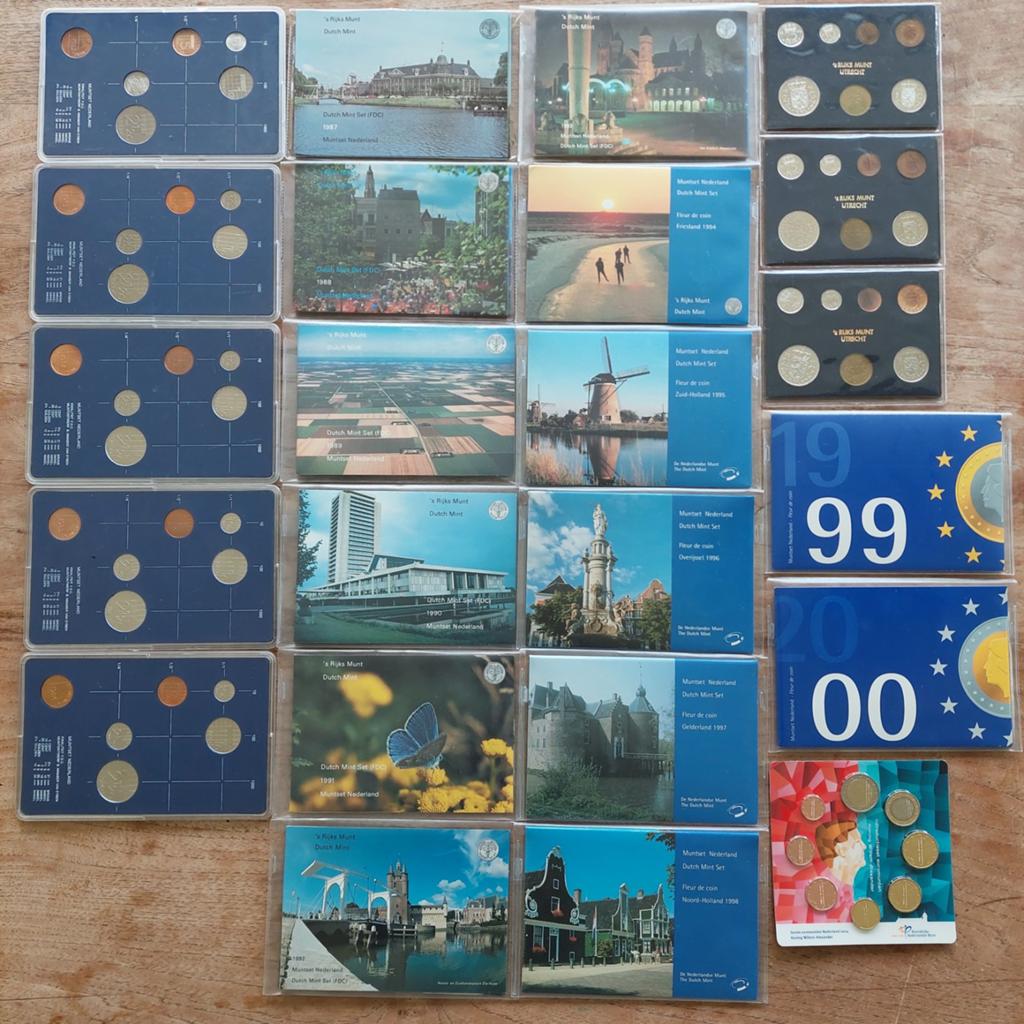FDC muntsets Nederland 1978-1980 1982-2000, Postzegels en Munten, Munten en Bankbiljetten | Verzamelingen, Ophalen of Verzenden
