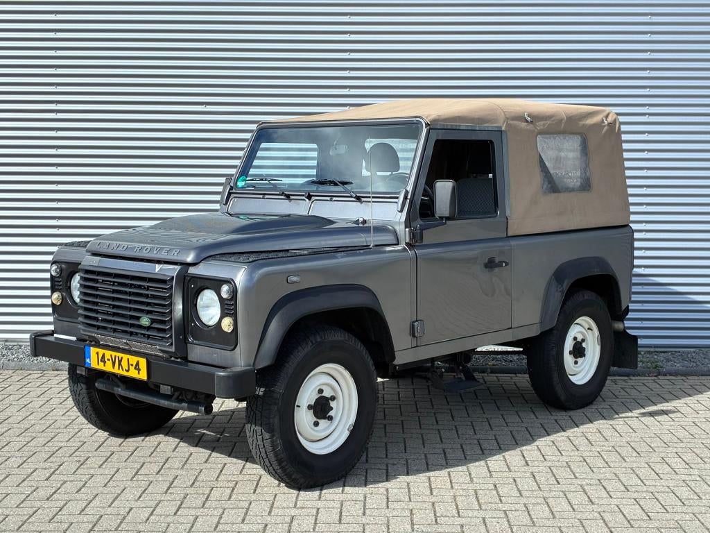 Land Rover Defender 90 2.4 TD Soft Top/ Origineel NL/ Marge, Stof, Cabriolet, 122 pk, Grijs
