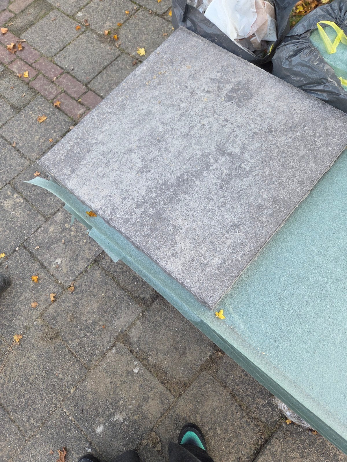 18 tegels 60x60x4 cm - Grijs/Antraciet, Ophalen, 60 cm of meer, Nieuw, 5 tot 10 m²