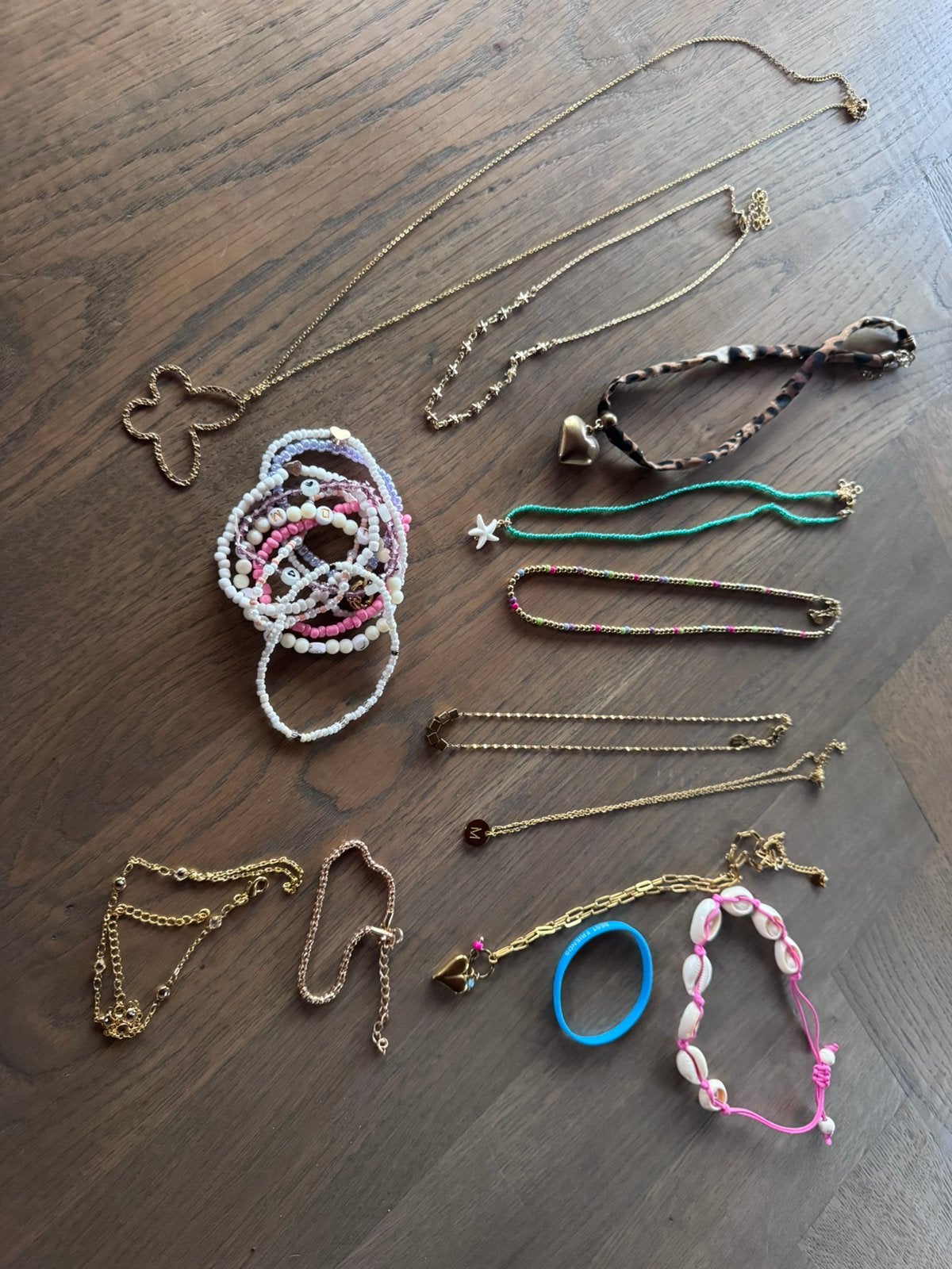 Verschillende sierraden, Ophalen of Verzenden, Zo goed als nieuw, Overige kleuren, Overige materialen