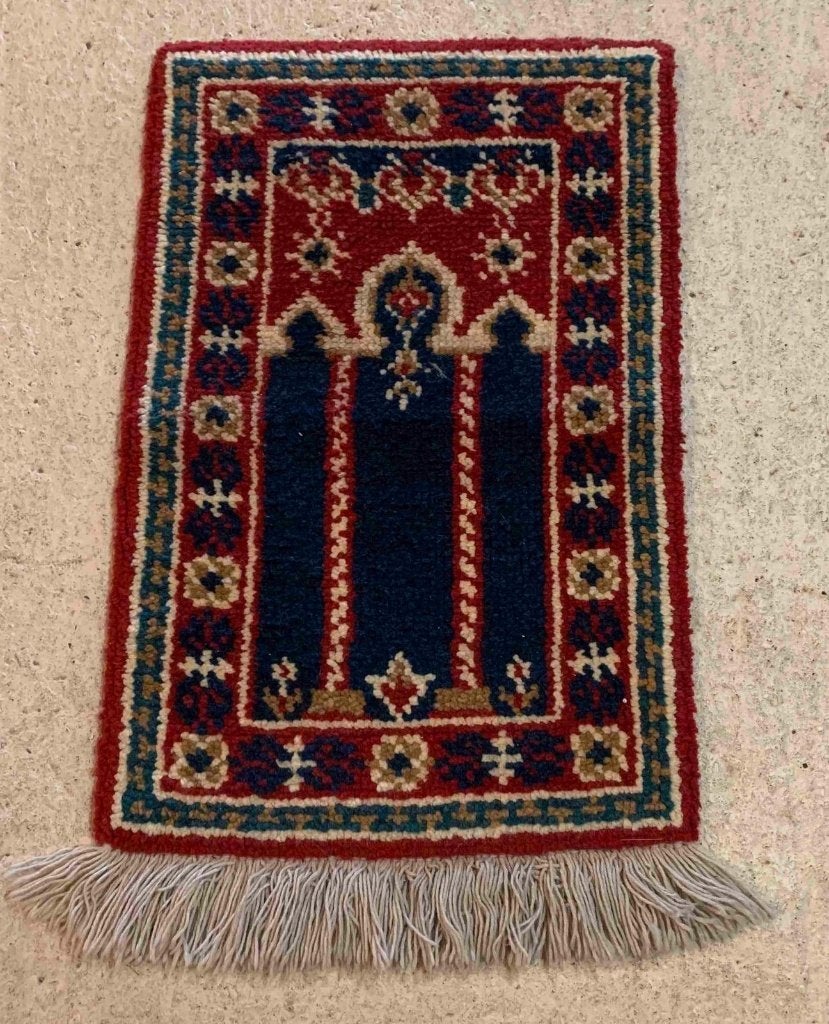 Vintage oosters dik wollen wandkleed kleed 90/57, Djt@dejuistetoon.eu, Ophalen of Verzenden, Zo goed als nieuw, Mon Plaisir 19, Etten-Leur, Netherlands