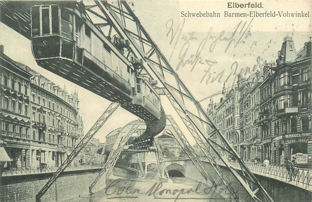 379-165-005 Elberfeld Schwebebahn, Verzenden, Voor 1920, Duitsland