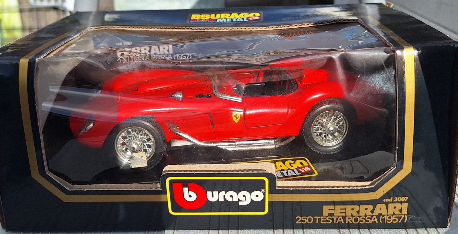 burago ferrari 250 testarossa 1957, Ophalen of Verzenden, Zo goed als nieuw, Auto, Bburago