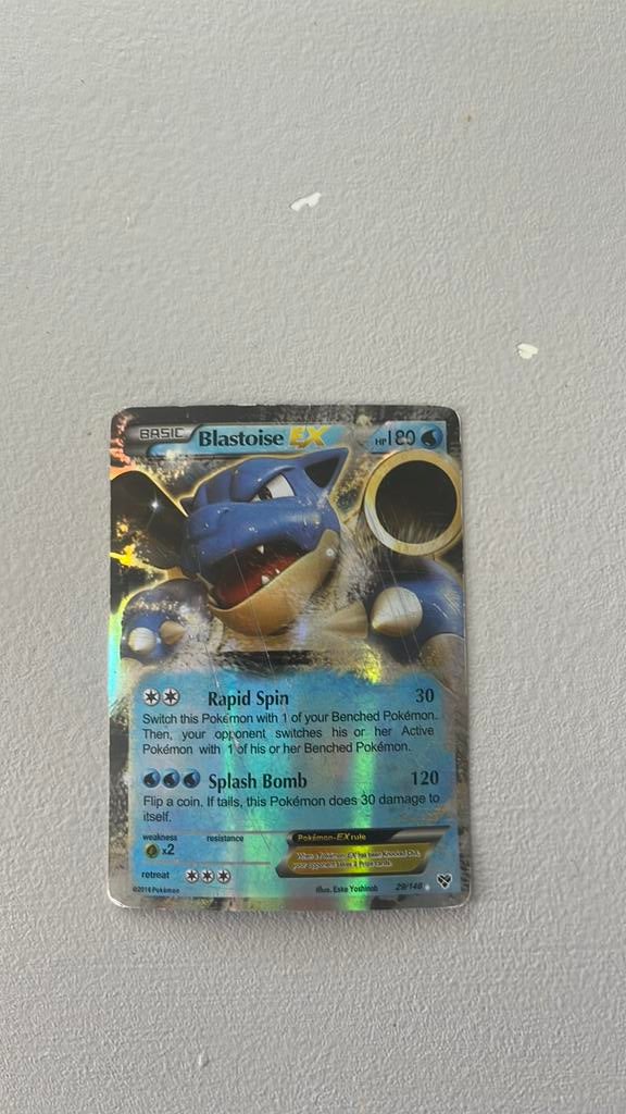 Mooie blastoise pokemon kaart EX 180, Ophalen of Verzenden, Zo goed als nieuw