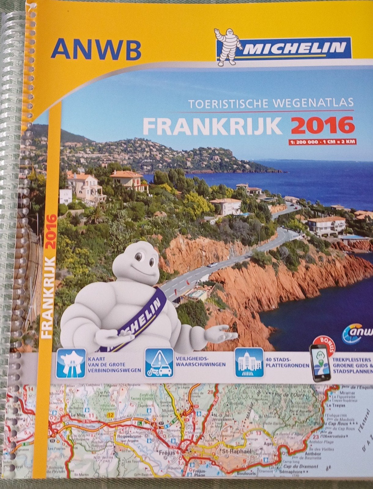ANWB Michelin Toeristische Wegenatlas Frankrijk 2016, Europa, Ophalen of Verzenden, Zo goed als nieuw, Reisgids of -boek