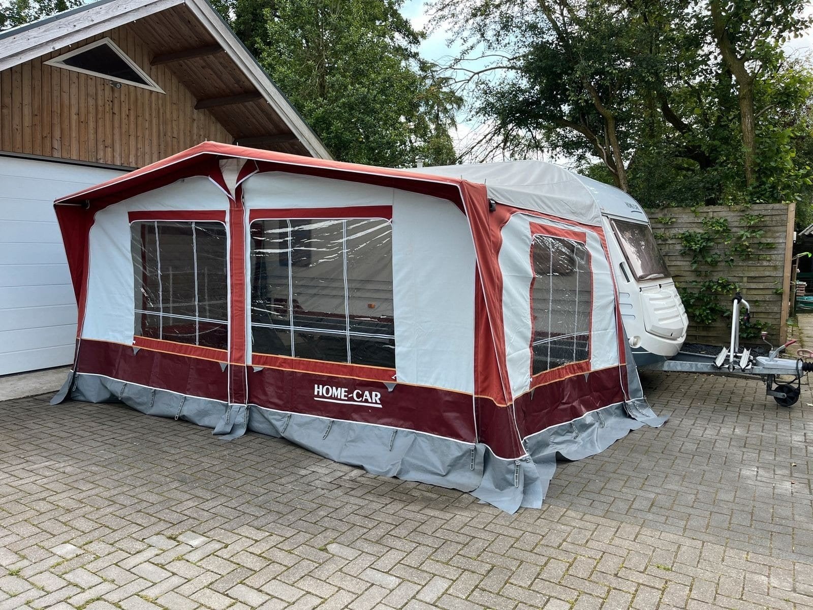 Voortent Maat 11  complete met aluminium frame, Caravans en Kamperen, Ophalen, Tot en met 4