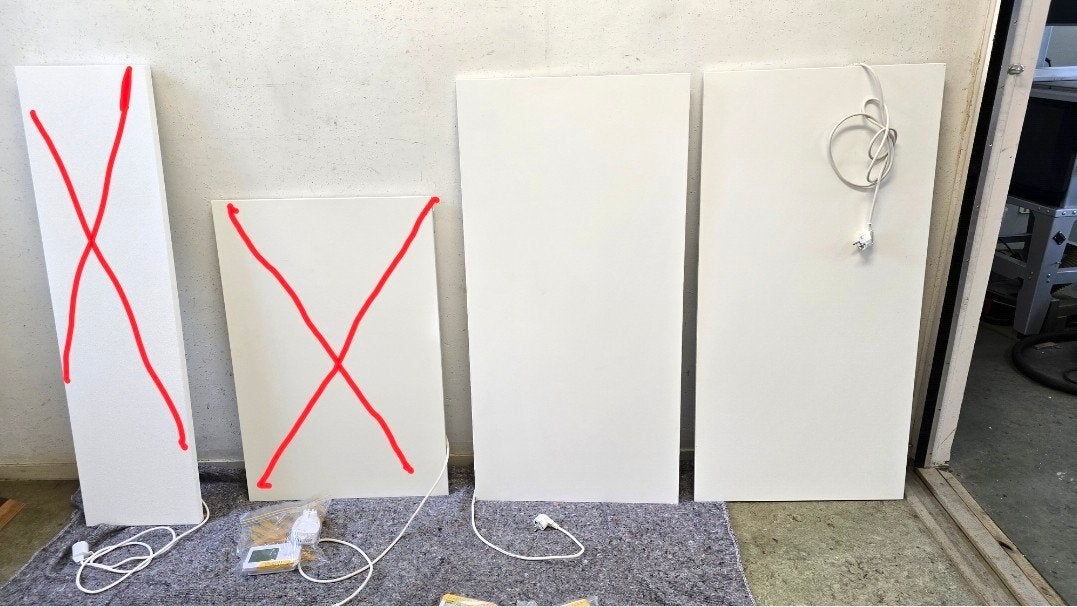 Ecosun slimline infraroodpaneel 700w 2 stuks, Ophalen, Minder dan 30 cm, Overige typen, Zo goed als nieuw