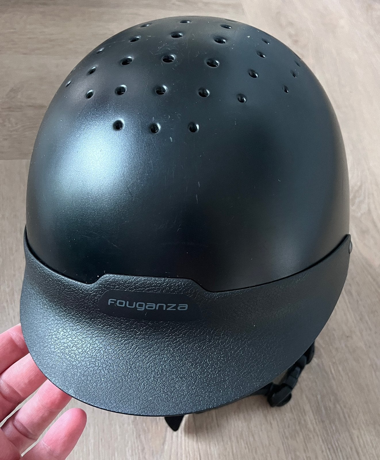 Paardrijcap zwart Fouganza mt. S (52-55cm), Ophalen of Verzenden, Gebruikt