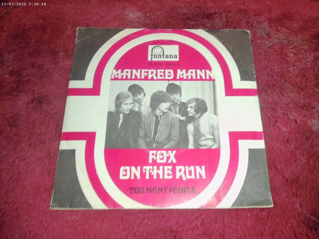 Manfred Mann - Fox on the run, Cd's en Dvd's, Vinyl Singles, Gebruikt, Fotohoes, 7 inch, Ophalen of Verzenden