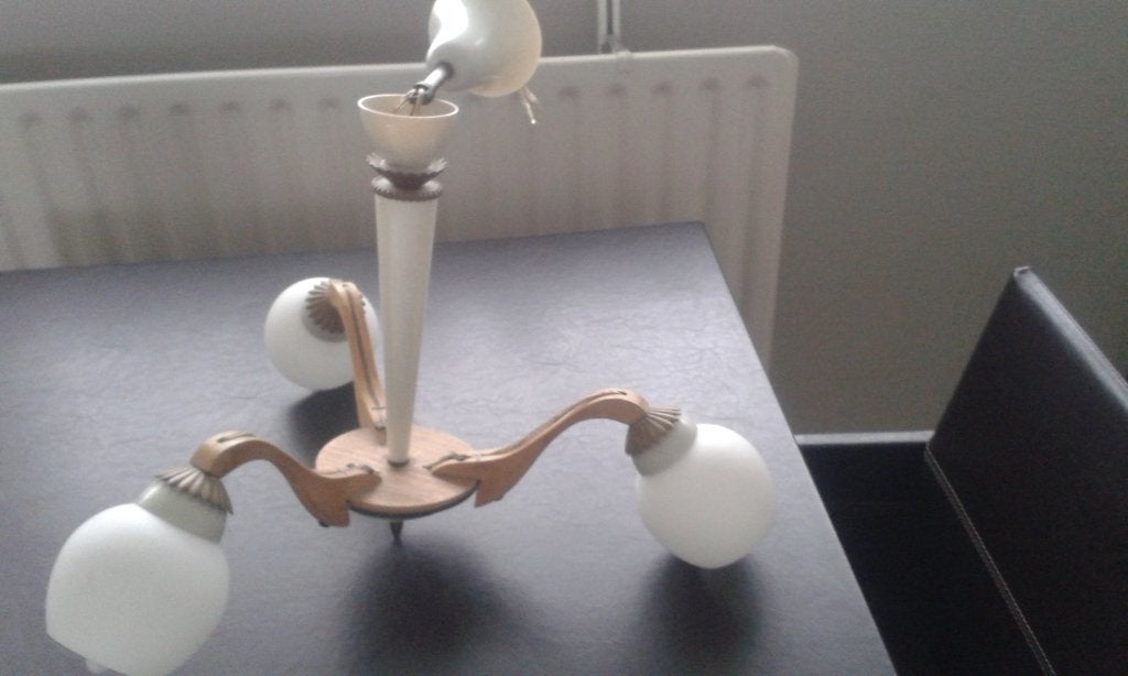 Oud hanglampje jaren 50, Antiek en Kunst, Antiek | Lampen, Ophalen of Verzenden
