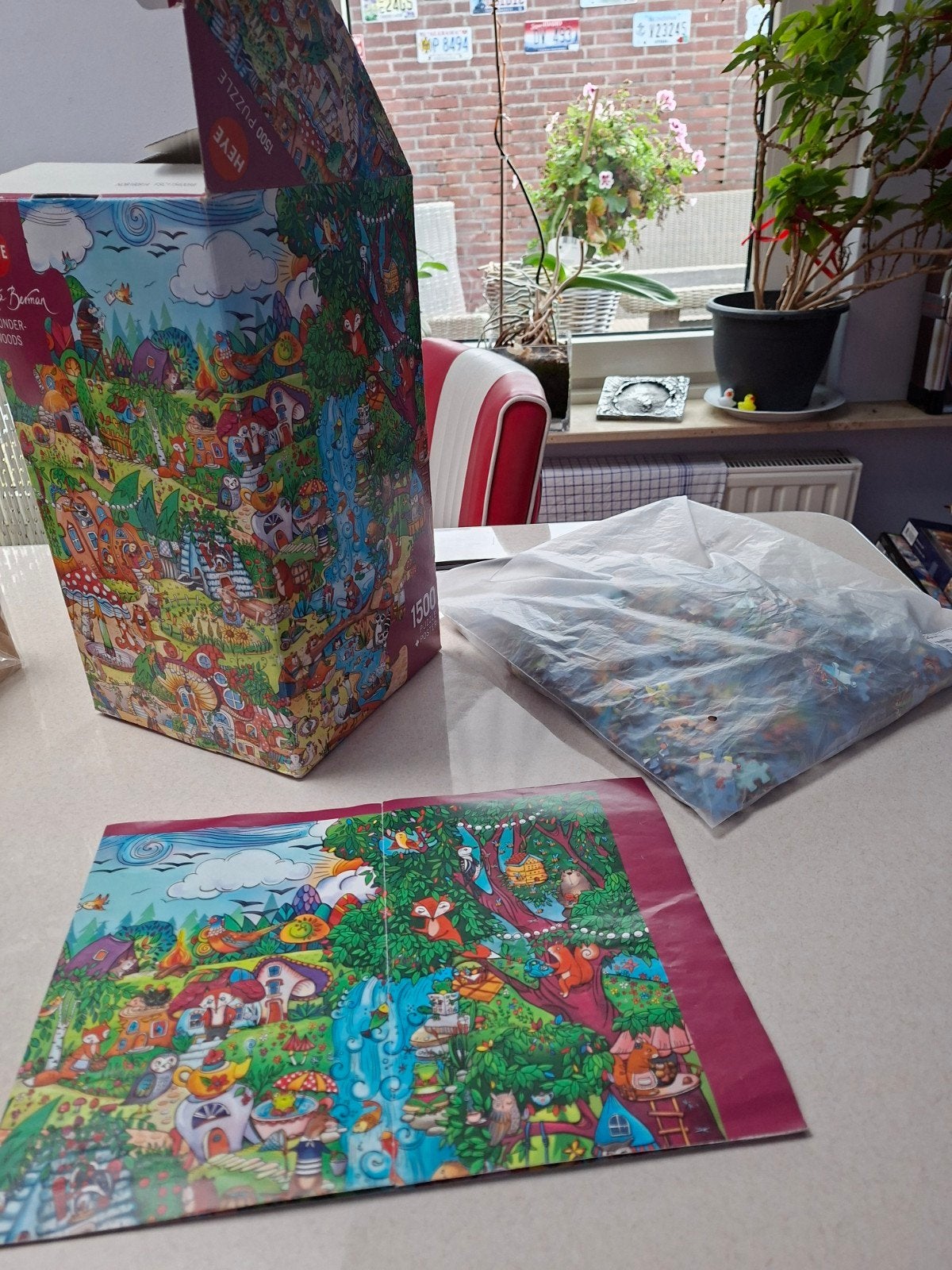Heye Legpuzzel Wonderwoods Rita Berman 1500 stukjes, Hobby en Vrije tijd, Ophalen of Verzenden, 500 t/m 1500 stukjes, Gebruikt