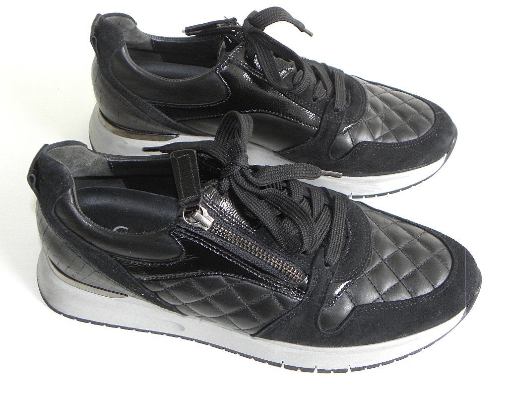 Stevige Gabor comfort Sneakers maat 6 (39/39½) wijdte H, Zwart, Gabor, Ophalen of Verzenden, Sneakers of Gympen