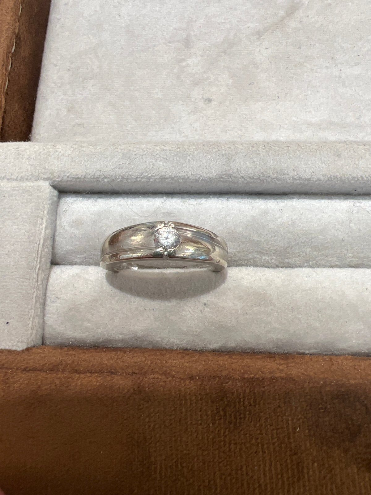 14k Witgouden ring, 18 tot 19, Gebruikt, Ophalen of Verzenden, Dame of Heer