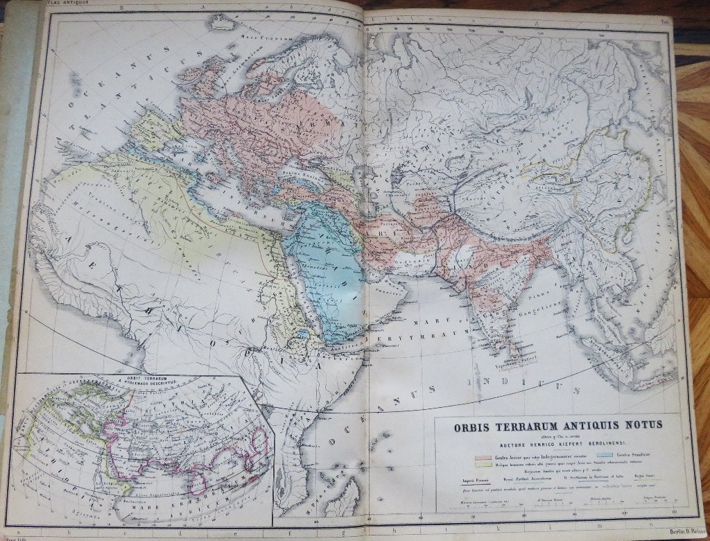 Atlas Antiquus - 12 kaarten Oude Geschiedenis - ca. 1884, Ophalen of Verzenden