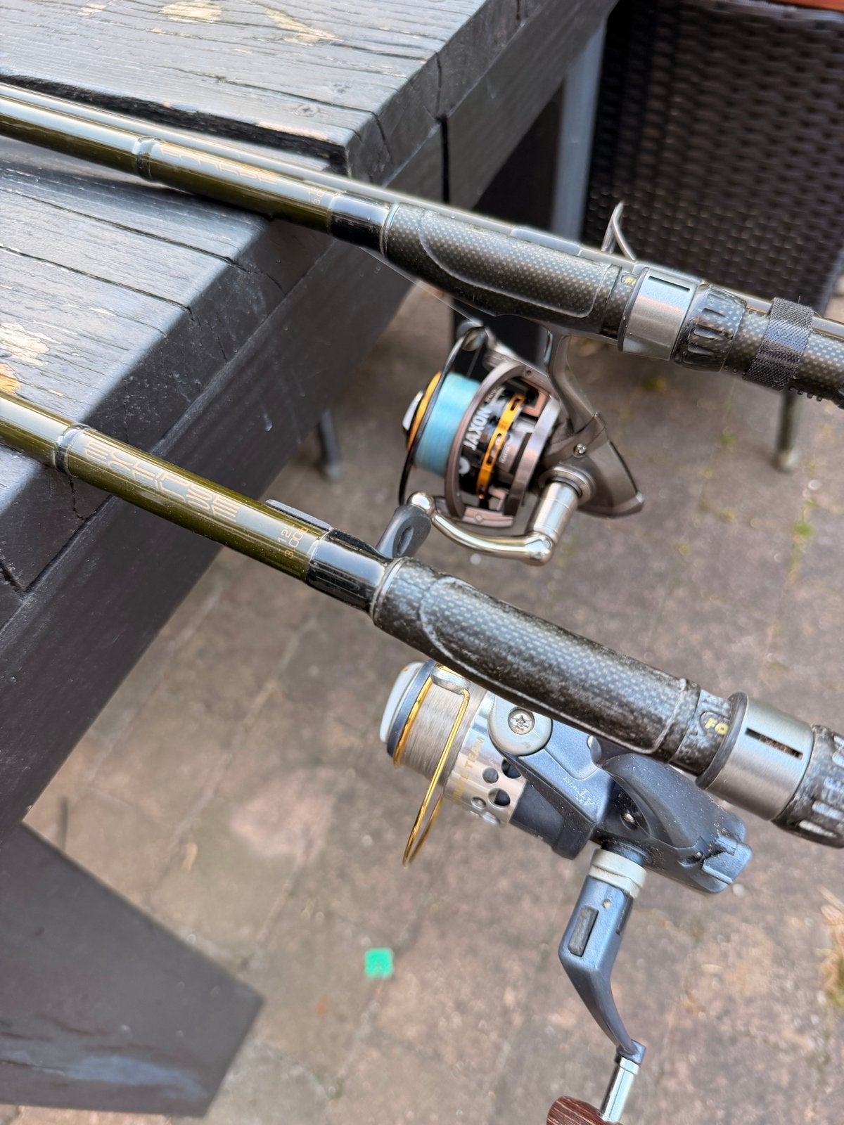 Fox Eclipse 12’ 3.00Lb karper hengels met molens, Ophalen, Gebruikt, Complete hengel