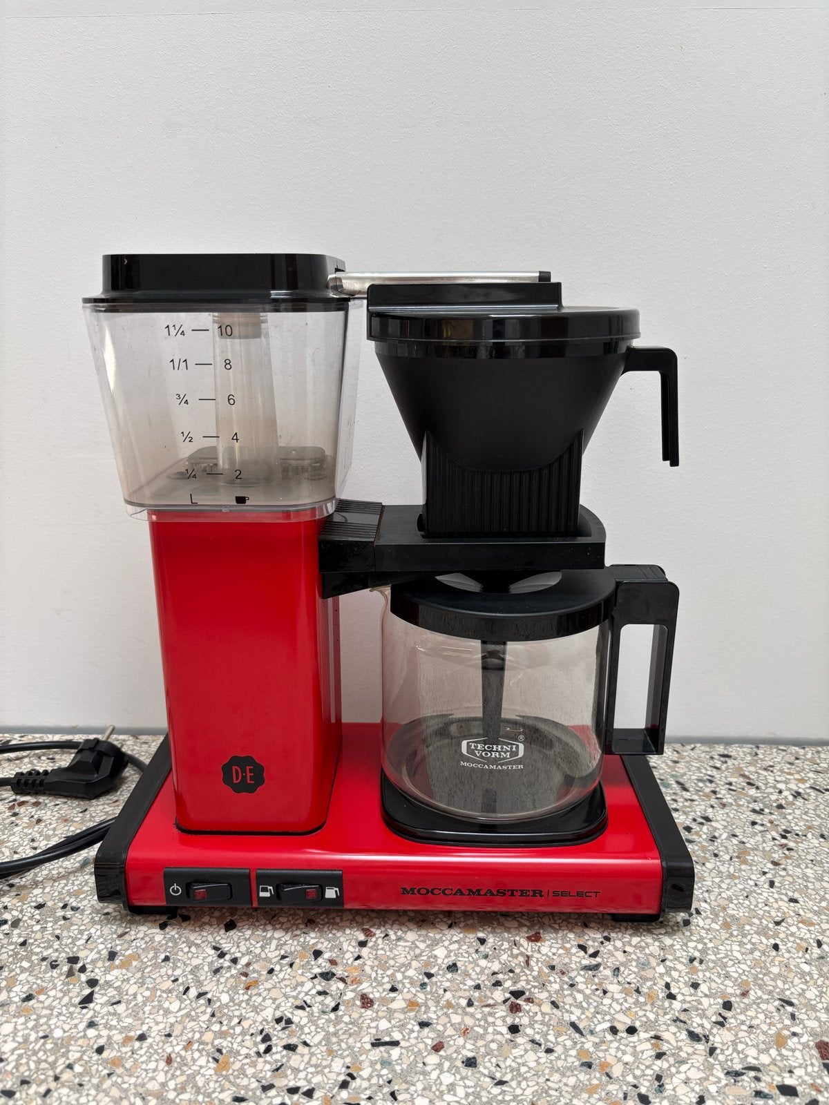 Moccamaster Select Koffiezetapparaat Rood, Witgoed en Apparatuur, 10 kopjes of meer, Koffiemachine, Gemalen koffie, Ophalen of Verzenden