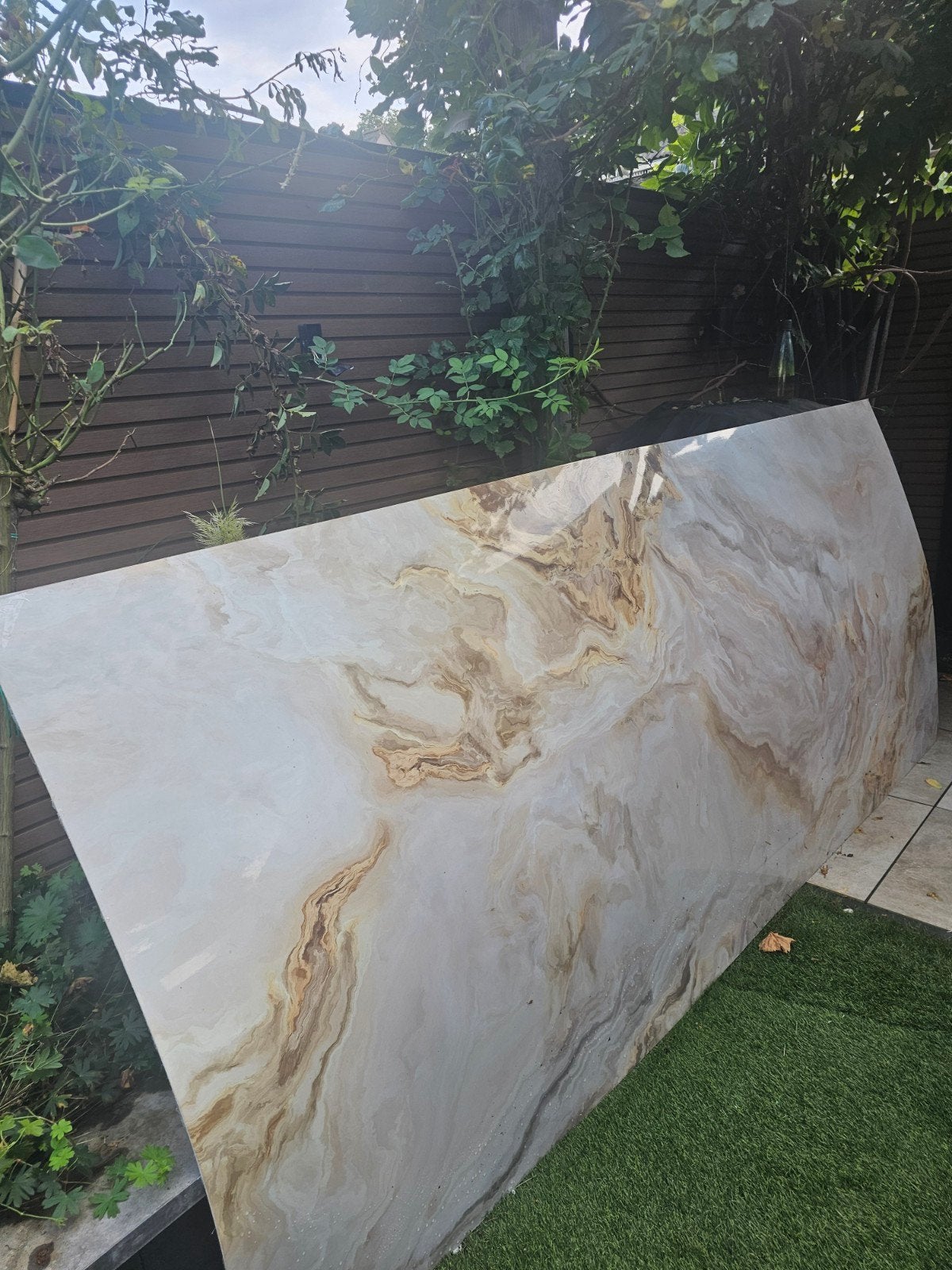 Groot decoratief wandpaneel – marmer/onyx look, Ophalen, Nieuw
