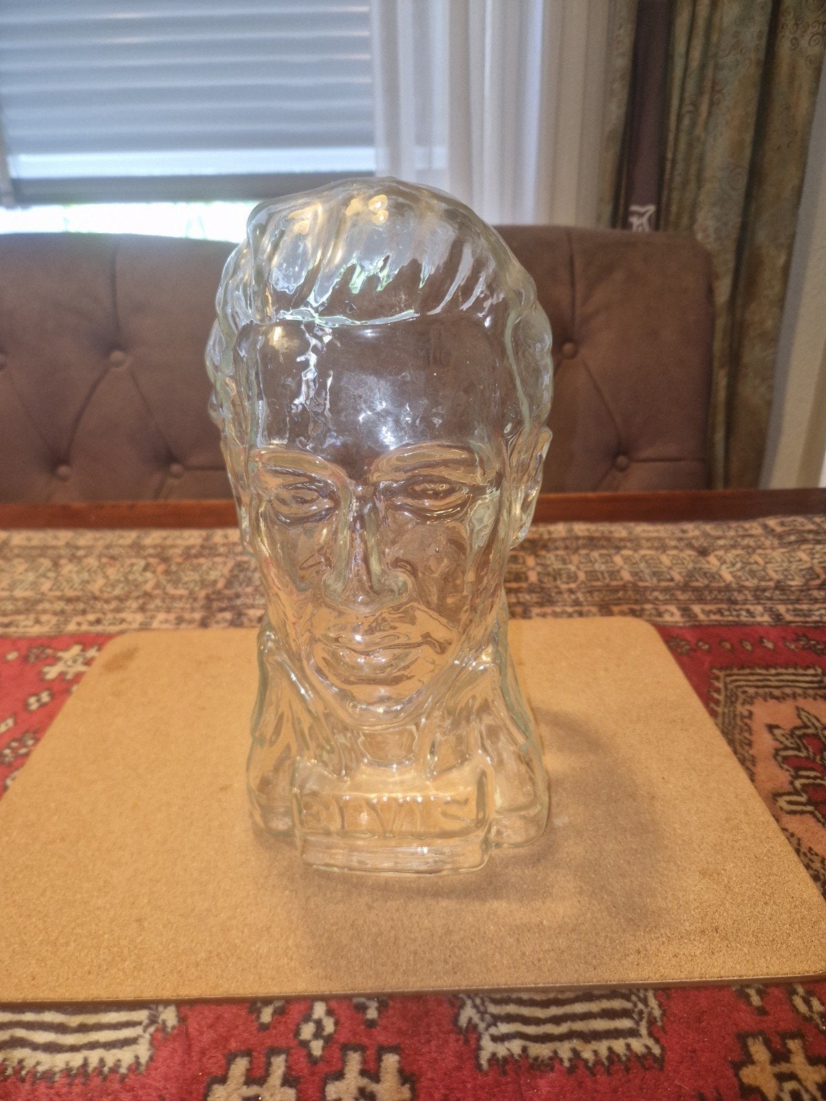 Vintage Glaze hoofd Elvis Presley Ingrid Glas Duitsland 1970, Antiek en Kunst, Antiek | Glas en Kristal, Ophalen of Verzenden