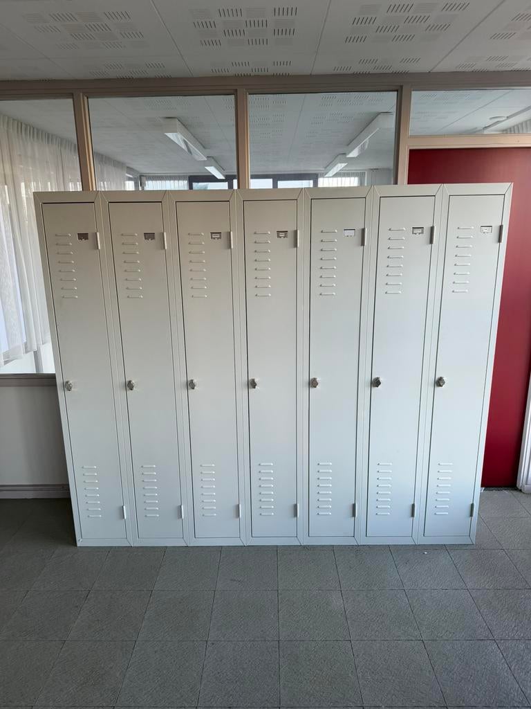 Locker kast staal 7 stuks grijs, Ophalen of Verzenden, Zo goed als nieuw