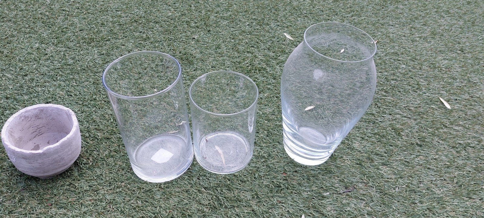 Glazen vazen en potje - Set van 4, Ophalen of Verzenden