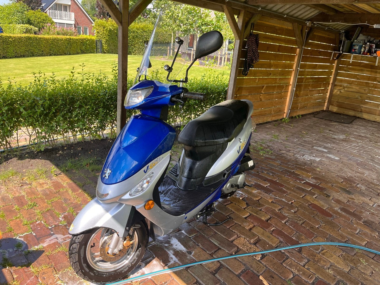 Peugeot V-Clic Scooter - Blauw/Zilver - Goede Staat, Fietsen en Brommers, Ophalen, Gebruikt, Overige modellen, Benzine