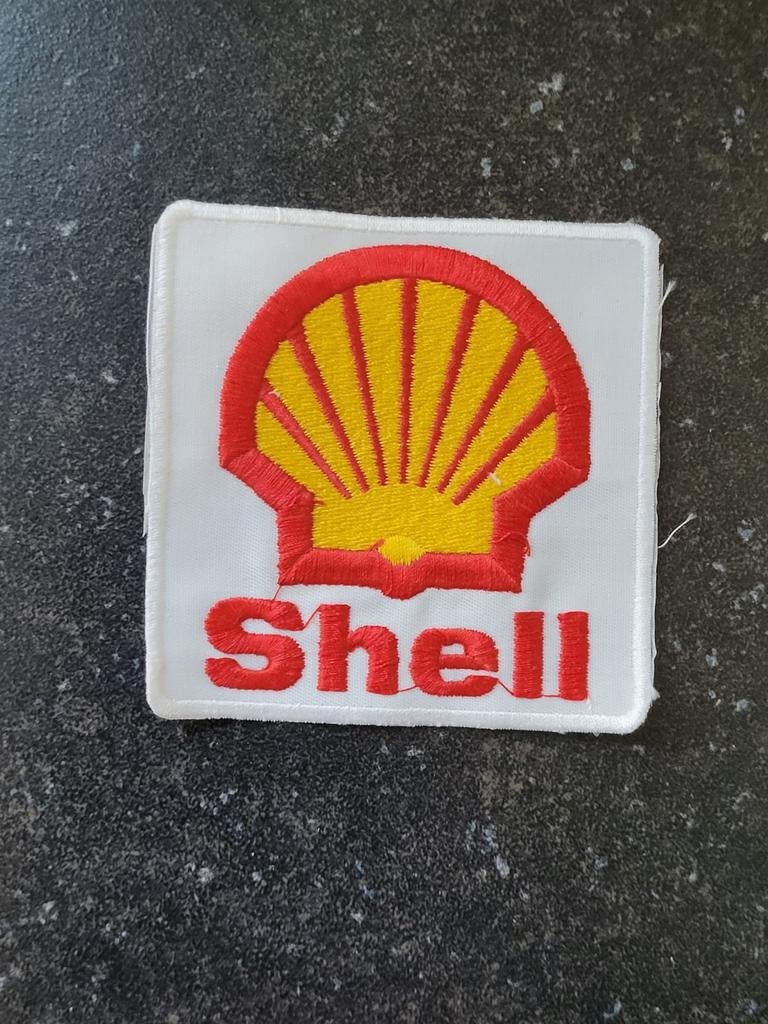 Origineel Shell opnaai - embleem / logo / badge ( Ferrari ), Hobby en Vrije tijd, Ophalen of Verzenden, Nieuw, Overige applicaties