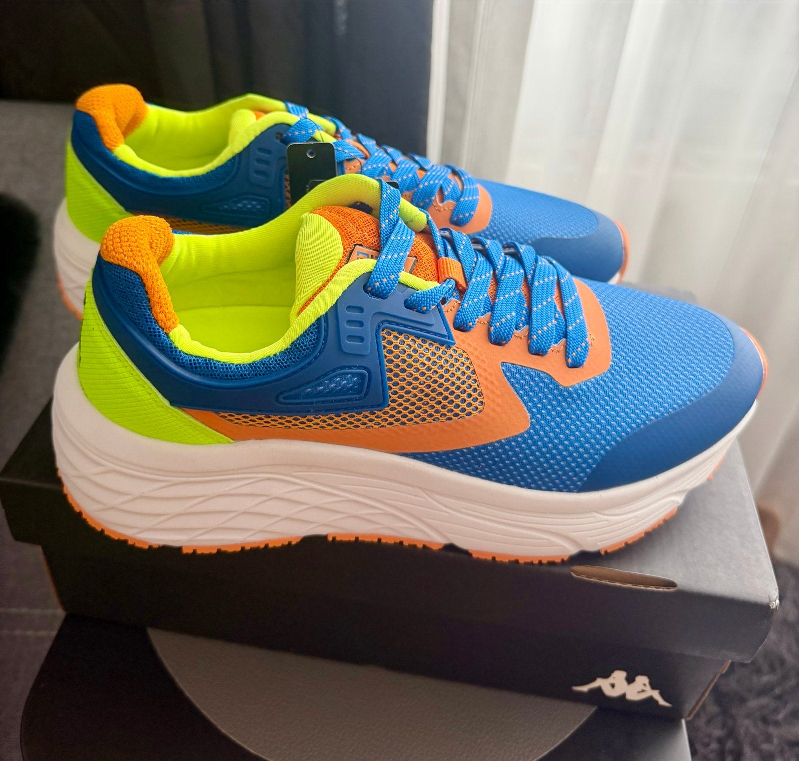 Nieuwe Kappa sneakers - Blauw, Oranje, Neon Geel, Ophalen of Verzenden, Nieuw, Blauw, Sneakers of Gympen