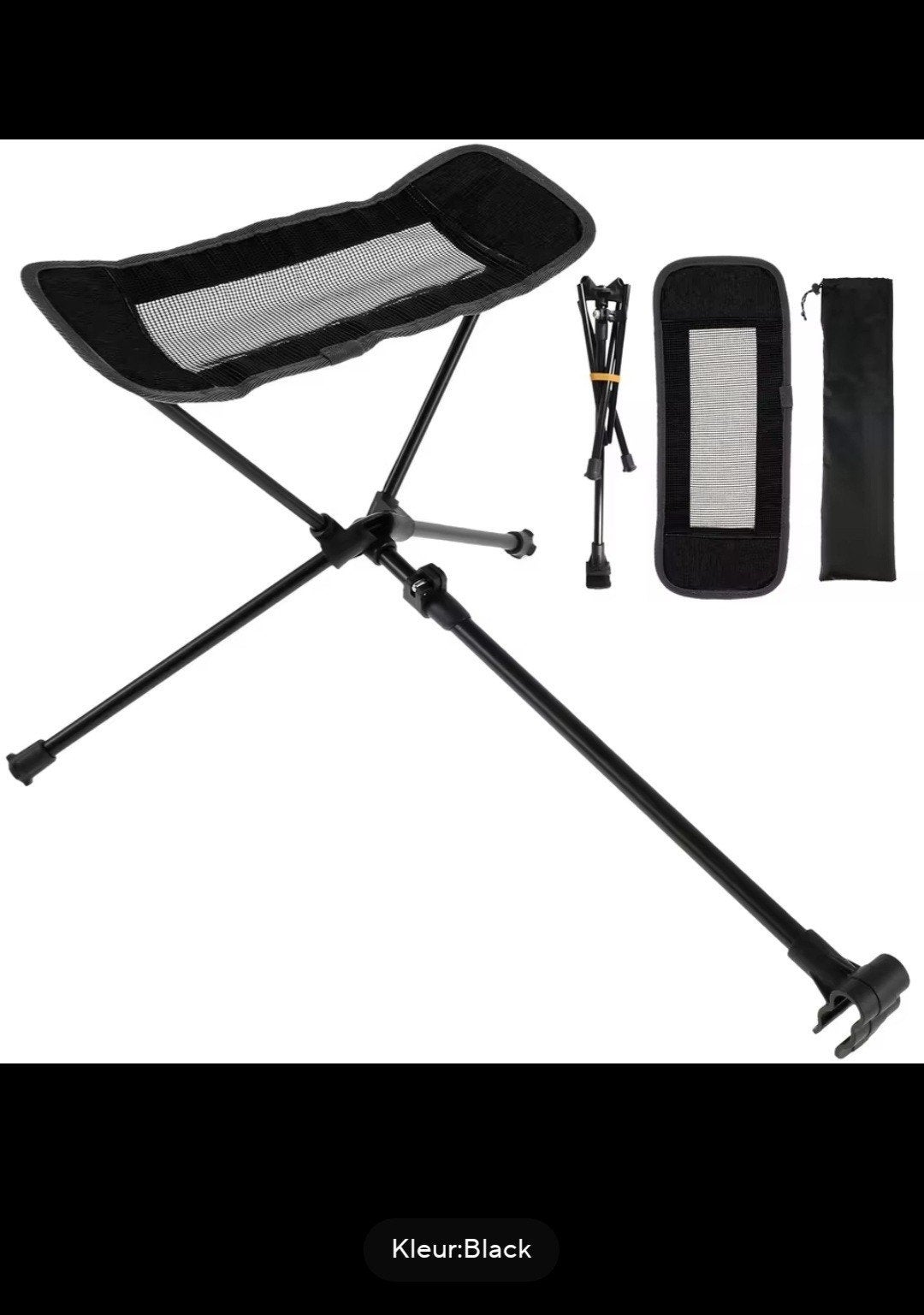 Voetensteun voor campingstoel 1x zwart 1x kaki, Ophalen of Verzenden, Zo goed als nieuw, Vergrootglas of Loep
