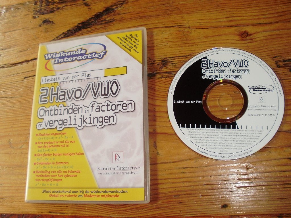 Wiskunde Interactief 2 / CD-rom / CDrom / PC / HAVO VWO, Spelcomputers en Games, Games | Pc, 1 speler, Ophalen of Verzenden, Gebruikt