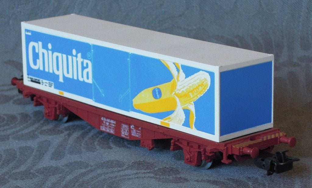 Nr R-RR46: 1 Marklin containerwagon 4672, Wisselstroom, Ophalen of Verzenden, Zo goed als nieuw, Marklin.