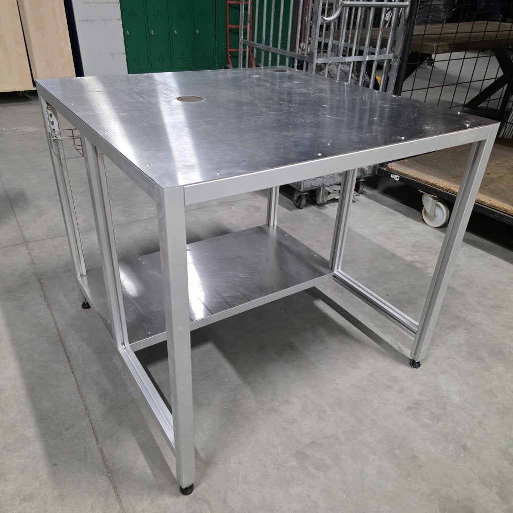 Werktafel 102x100x92 cm ALUMINIUM frame / RVS blad, Niet ingevuld, Gebruikt, Niet ingevuld, Niet ingevuld