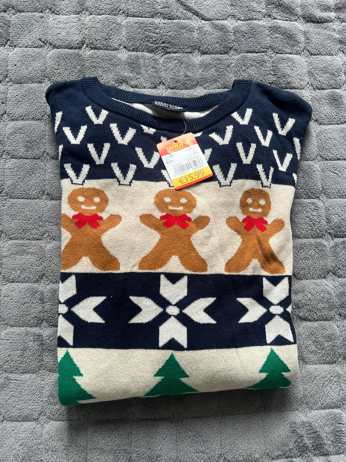 NIEUW, leuke meerkleurige heren kersttrui - maat XL, Ophalen of Verzenden, Nieuw, Maat 56/58 (XL), Meerkleurig