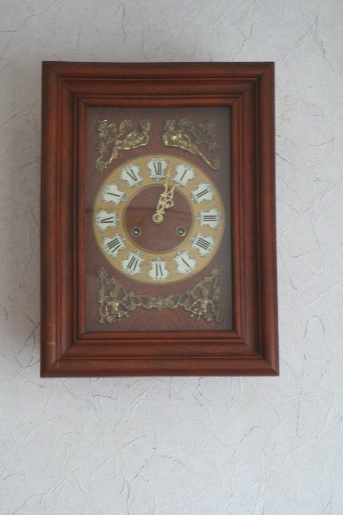 Antieke mooie wandklok de klok, Antiek en Kunst, Ophalen of Verzenden
