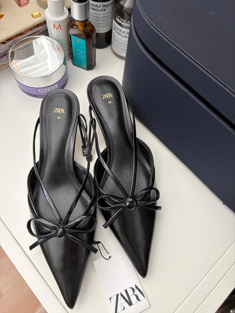 Zwarte lakleer mules muiltjes met hak Zara 38 - Nieuw, Kleding | Dames, Nieuw, Zara, Zwart, Sandalen of Muiltjes
