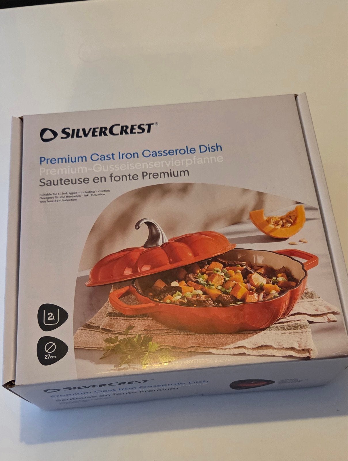 Silvercrest Gietijzeren Pompoen pan 2L 27cm, Ophalen, Nieuw, Overige merken, Braadpan
