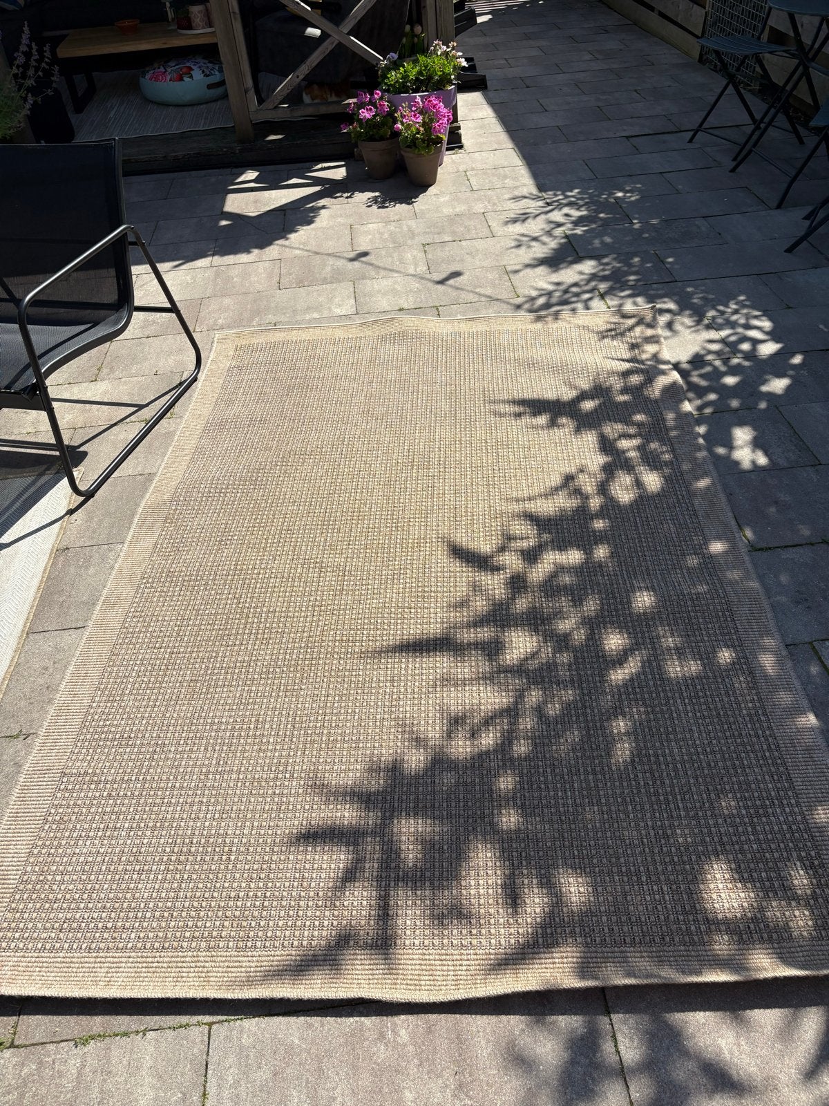 Beige/Naturel Jute Vloerkleed 160x230 cm voor buiten, Beige, 150 tot 200 cm, 200 cm of meer, Ophalen of Verzenden