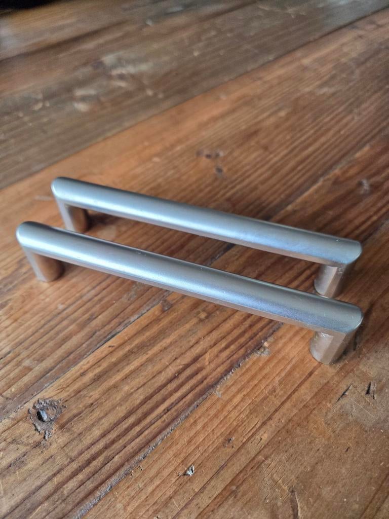 19x RVS Handgrepen 140mm, 128mm schroefafstand - Gebruikt, Ophalen of Verzenden, Gebruikt, Rvs, Overige typen