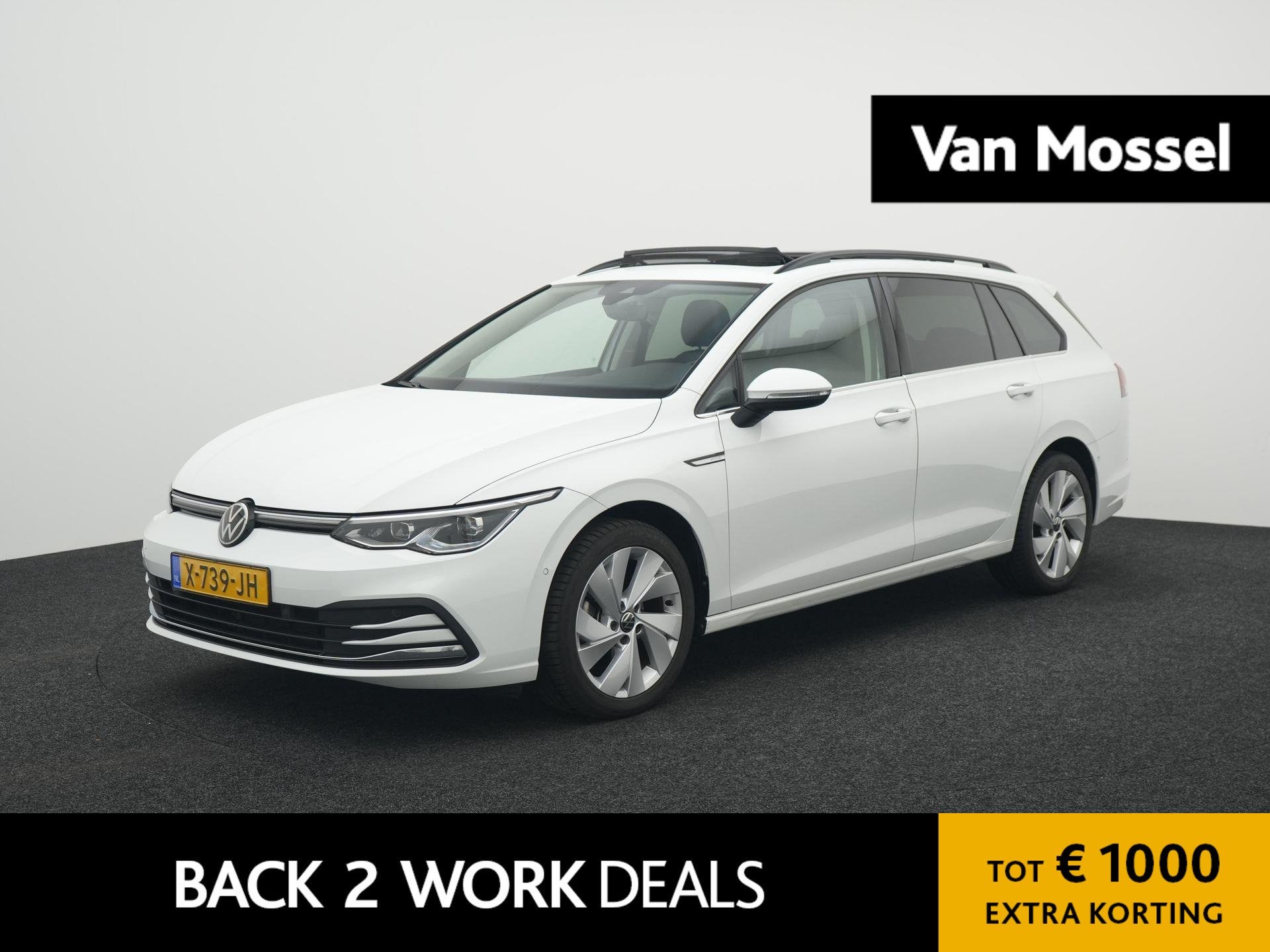 Volkswagen Golf Variant 1.5 eTSI Business AUTOMAAT | PANORAM, 12 maanden, Stof, 4 cilinders, Wit