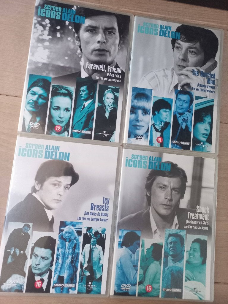 4x Alain Delon DVD ; Jaren 70 Thrillers Klassiekers CLASSICS, Cd's en Dvd's, Dvd's | Filmhuis, Thriller, Alle leeftijden, Nederlands