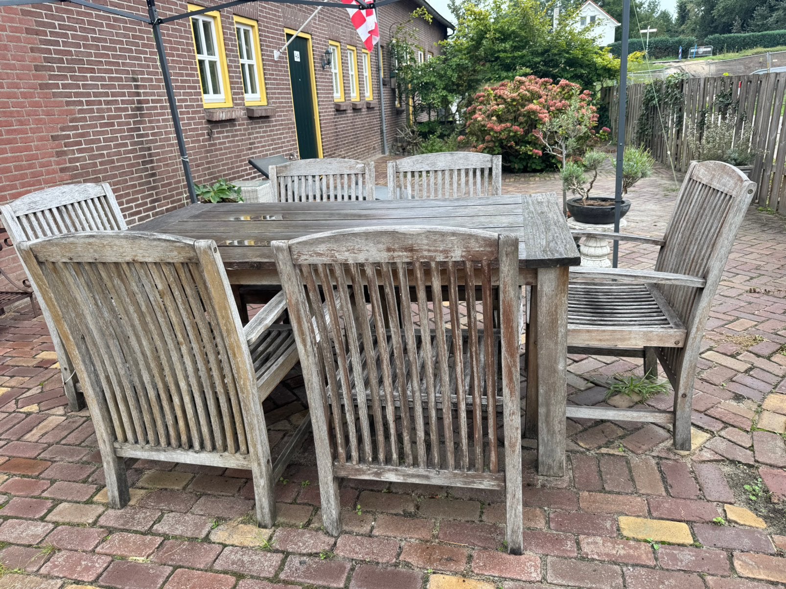 Hardhouten tuinset, Tuin en Terras, Ophalen, Gebruikt