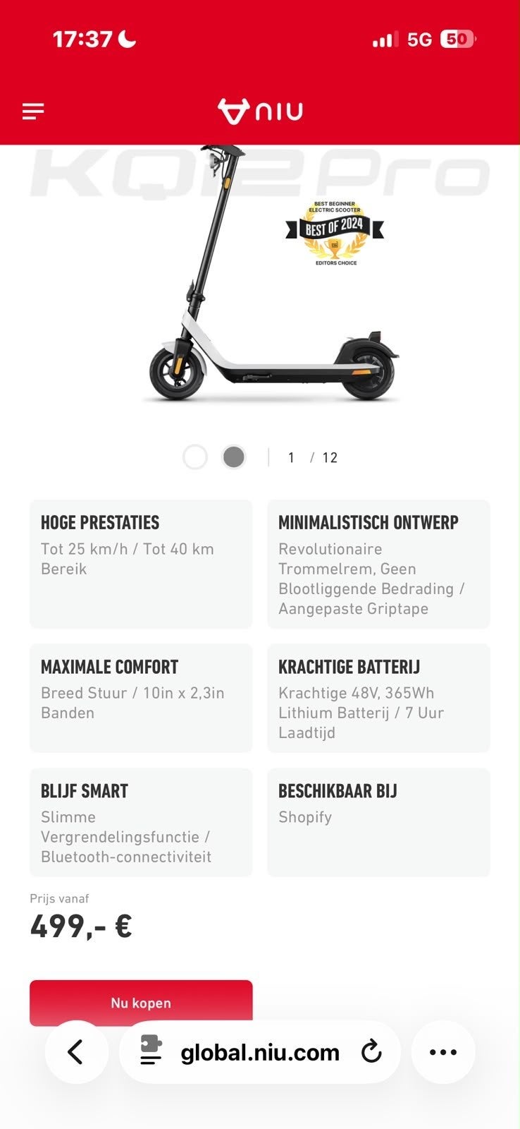 Partij elektrische steps - NIU KQi2 Pro (Best of best), Fietsen en Brommers, Ophalen, Nieuw, Elektrische step (E-scooter)