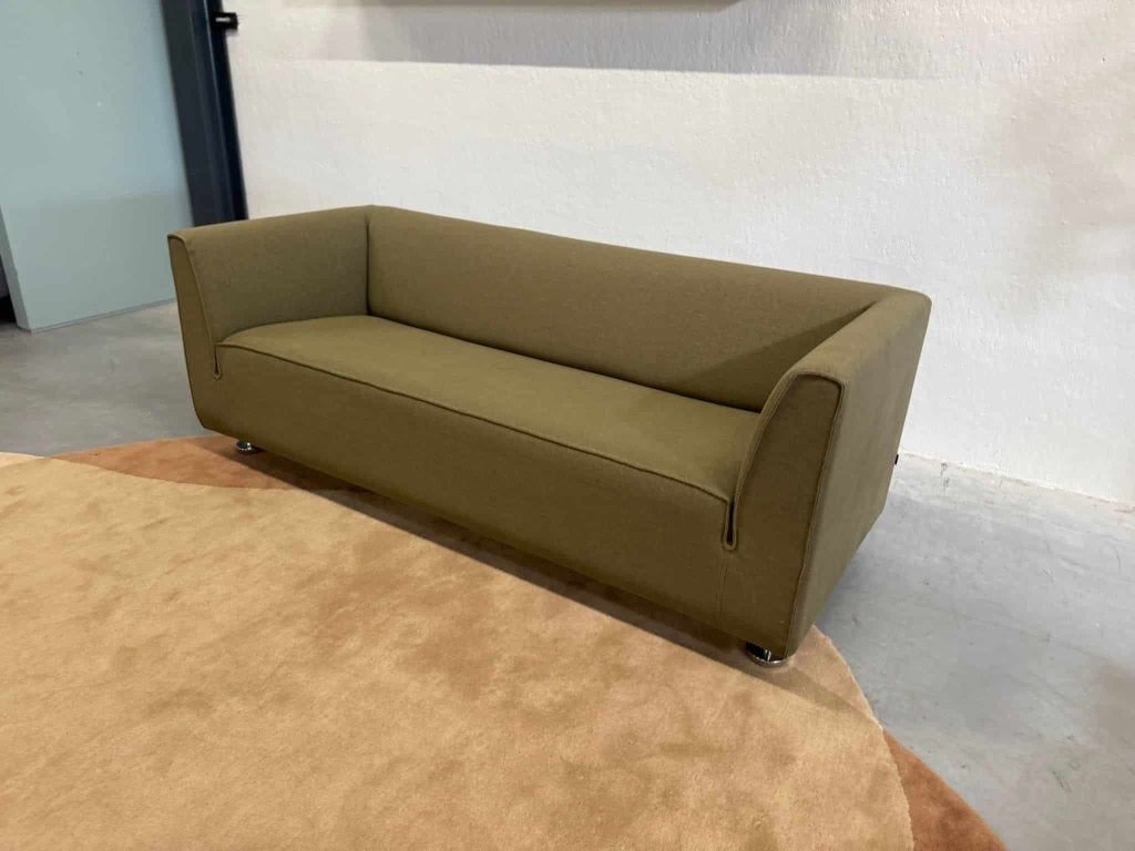Nieuw Gelderland 4800 2,5 zits bank clay groen stof 190, 150 tot 200 cm, Ophalen of Verzenden, Rechte bank, Info@gelderlanddesign.com