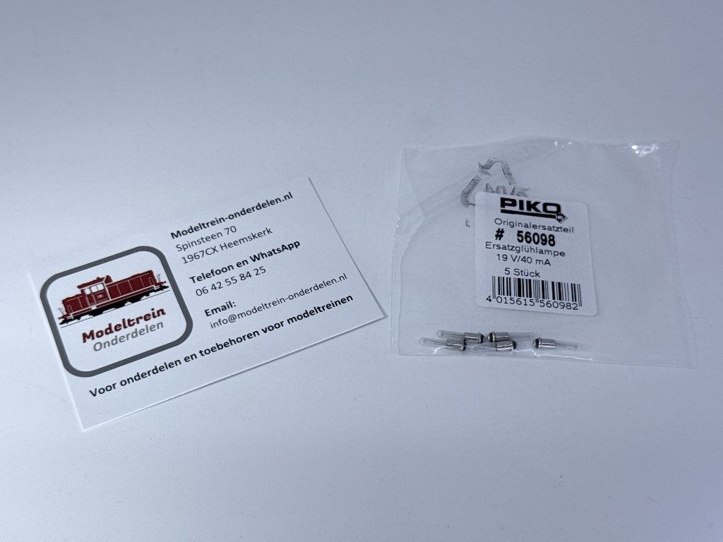 Piko 56098 - Lampjes16V/40 mA (5 stuks), Gelijkstroom, Piko, Overige typen, Nieuw