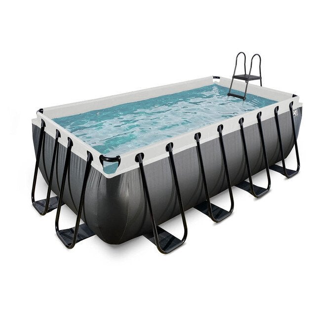 EXIT Black Leather opzetzwembad 400 x 200 x 122 cm, 200 tot 300 cm, Zo goed als nieuw, Rechthoekig, Ophalen