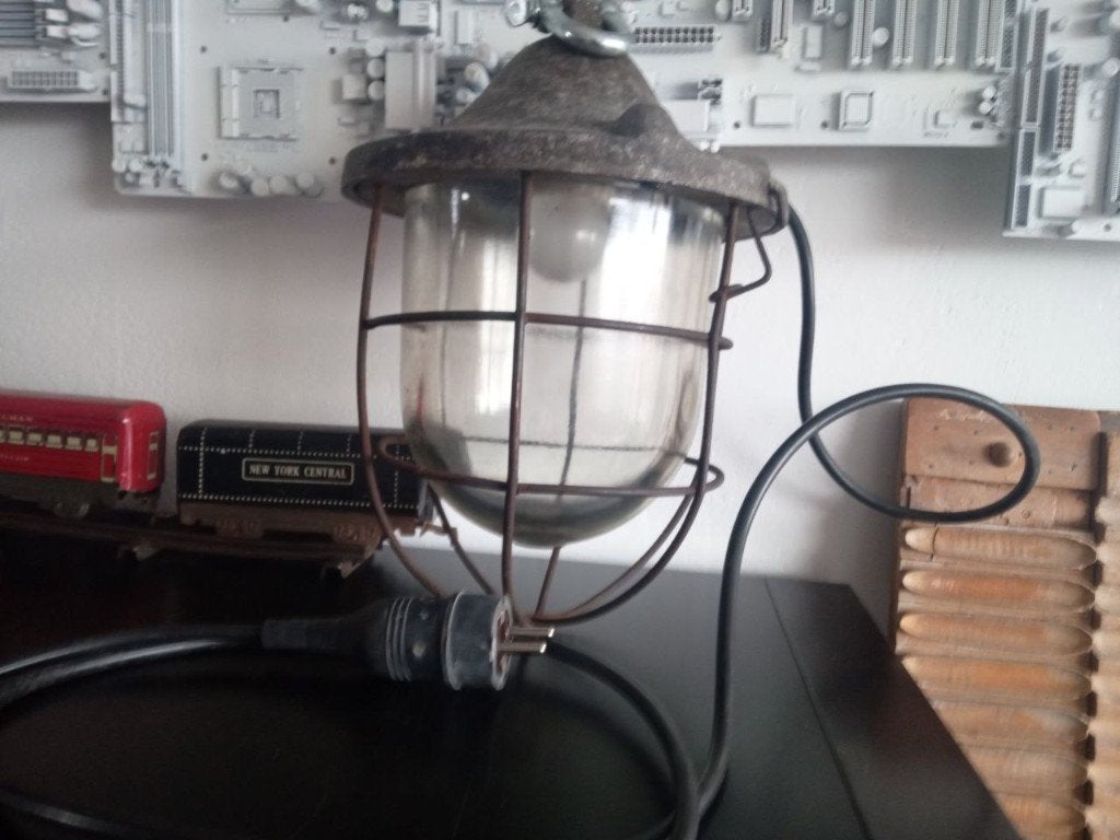 Leuke mijnlamp / fabriekslamp uit Sopot Polen, jaren 60-70, Ophalen of Verzenden